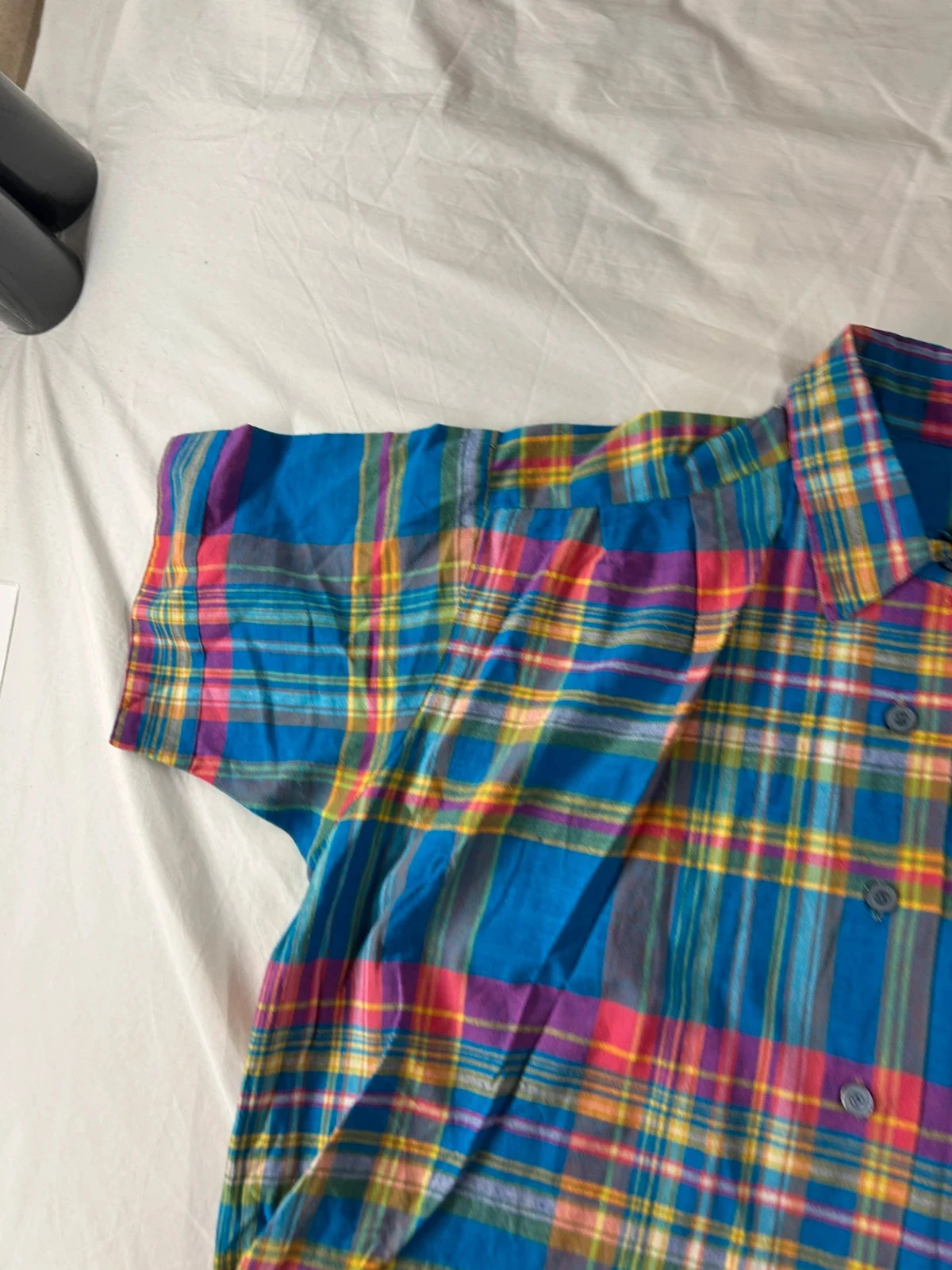 Chemise à carreaux vintage multicolore – photo 5
